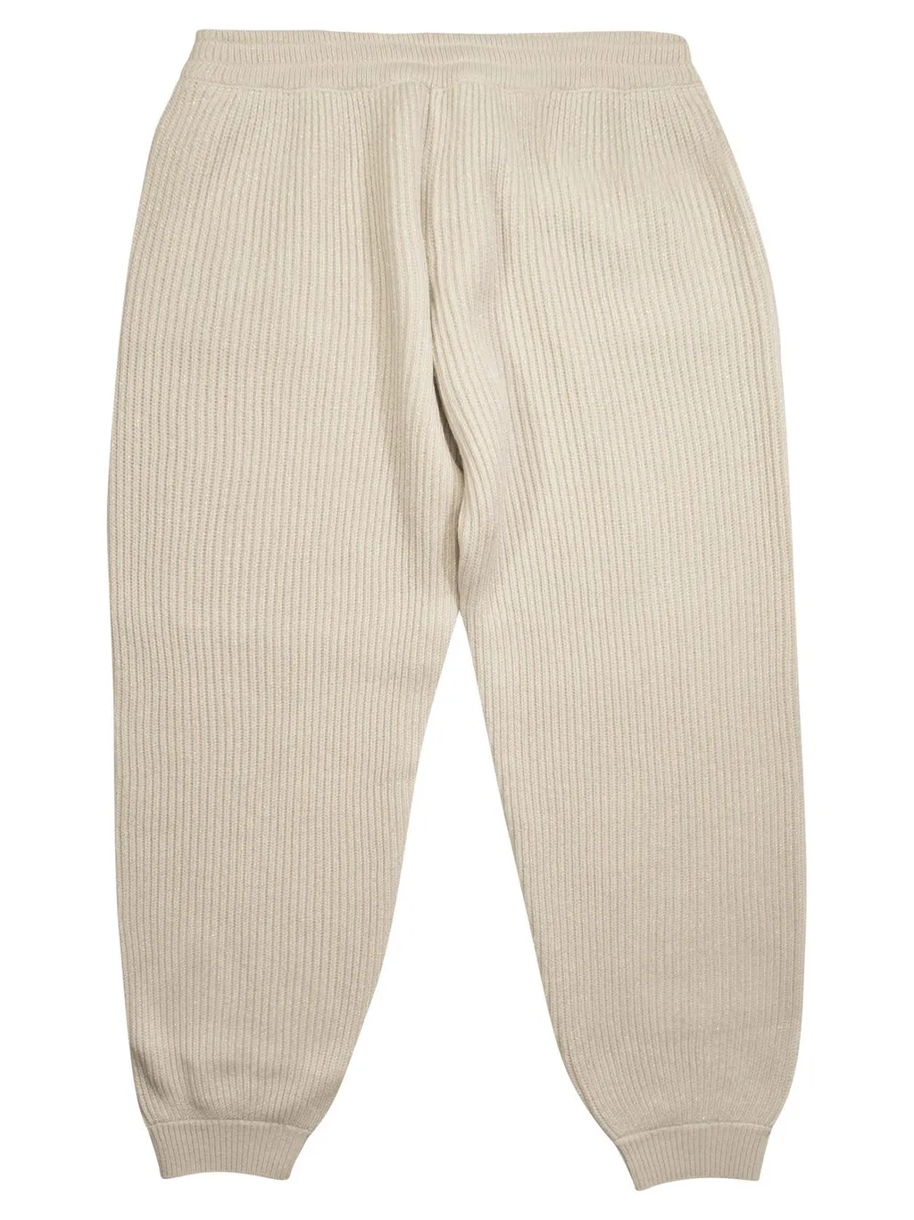 Brunello Cucinelli Kids Elasticated Waistband Ribbed Trousers