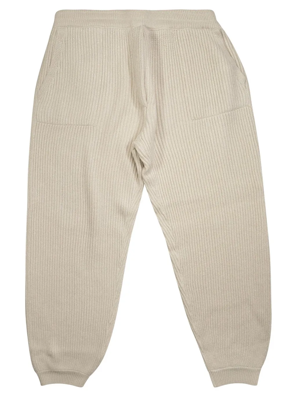 Brunello Cucinelli Kids Elasticated Waistband Ribbed Trousers