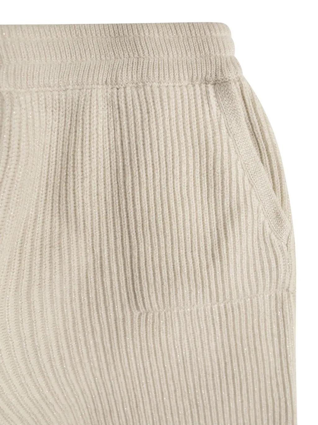 Brunello Cucinelli Kids Elasticated Waistband Ribbed Trousers