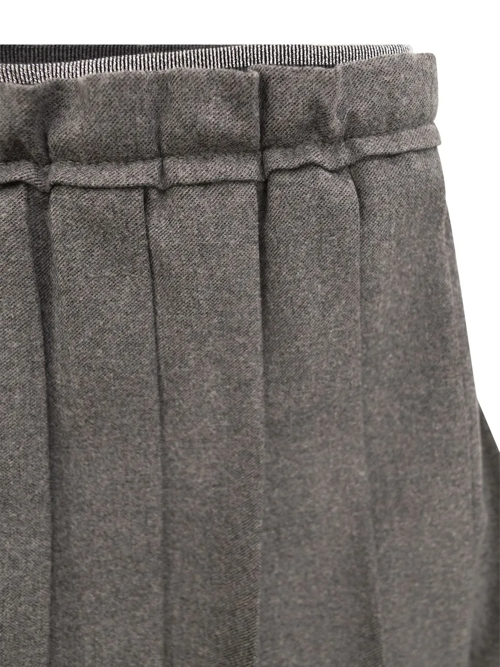 Brunello Cucinelli Kids Pleated Mini Flannel Skirt