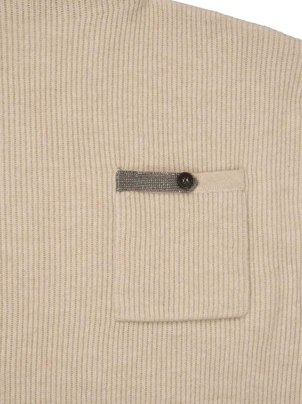 Brunello Cucinelli Kids Mock-Neck Ribbed-Knitted Jumper