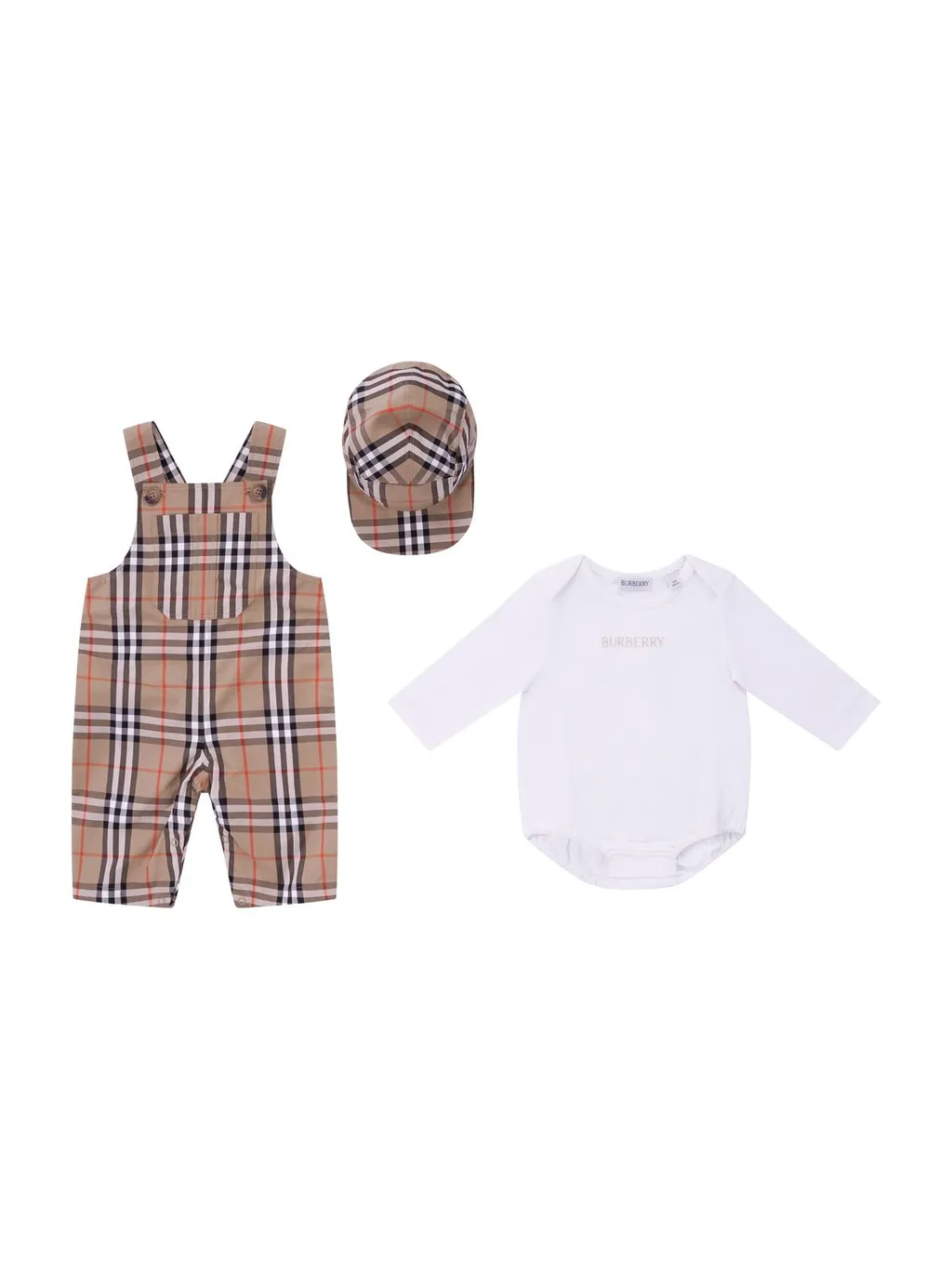Burberry Kids Checked Logo Embroidered Set