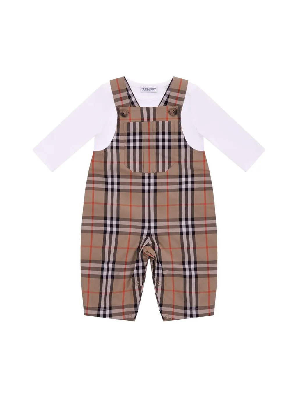 Burberry Kids Checked Logo Embroidered Set