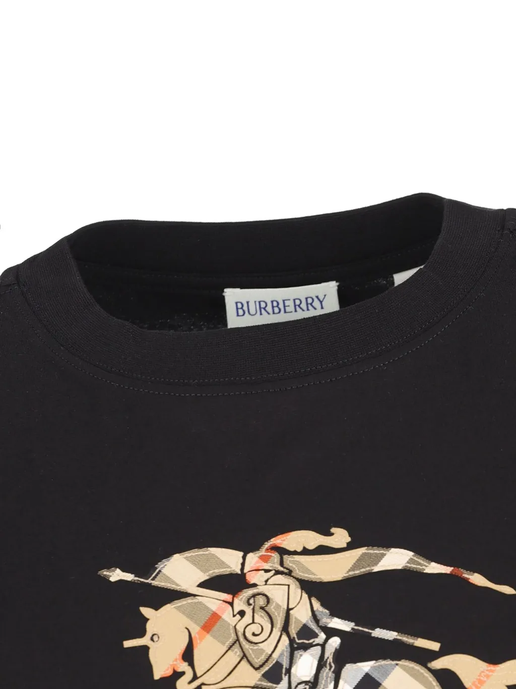 Burberry Kids Ekd Checked Crewneck T-Shirt