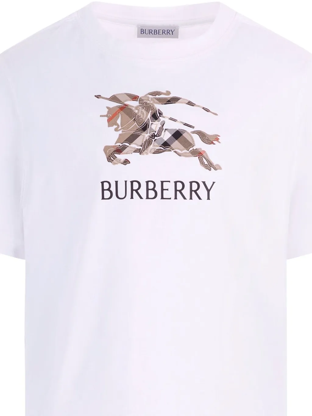 Burberry Kids Ekd Checked Crewneck T-Shirt