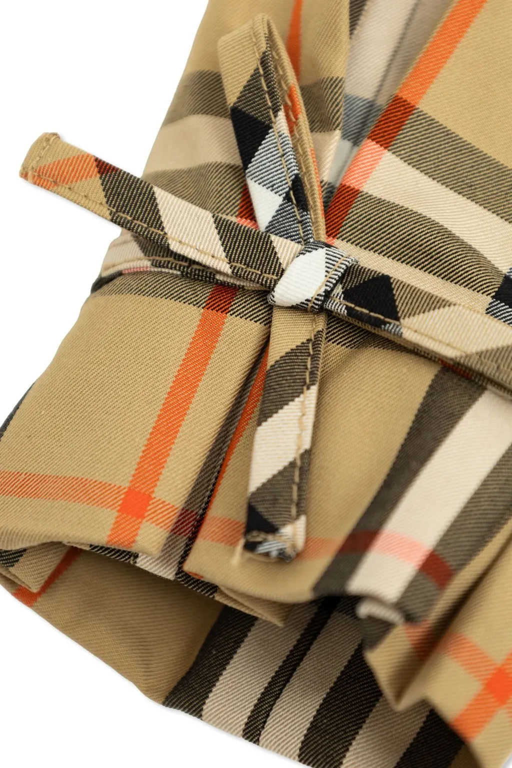 Burberry Kids Checked Hooded Trench Jacket