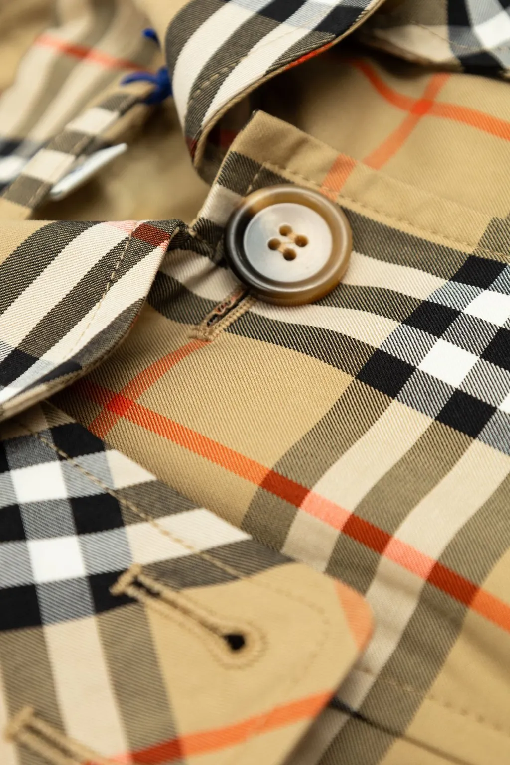 Burberry Kids Checked Hooded Trench Jacket