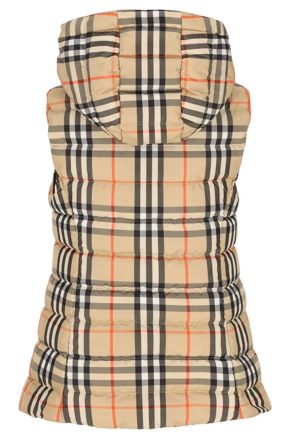Burberry Hooded Checked Puffer Waistcoat