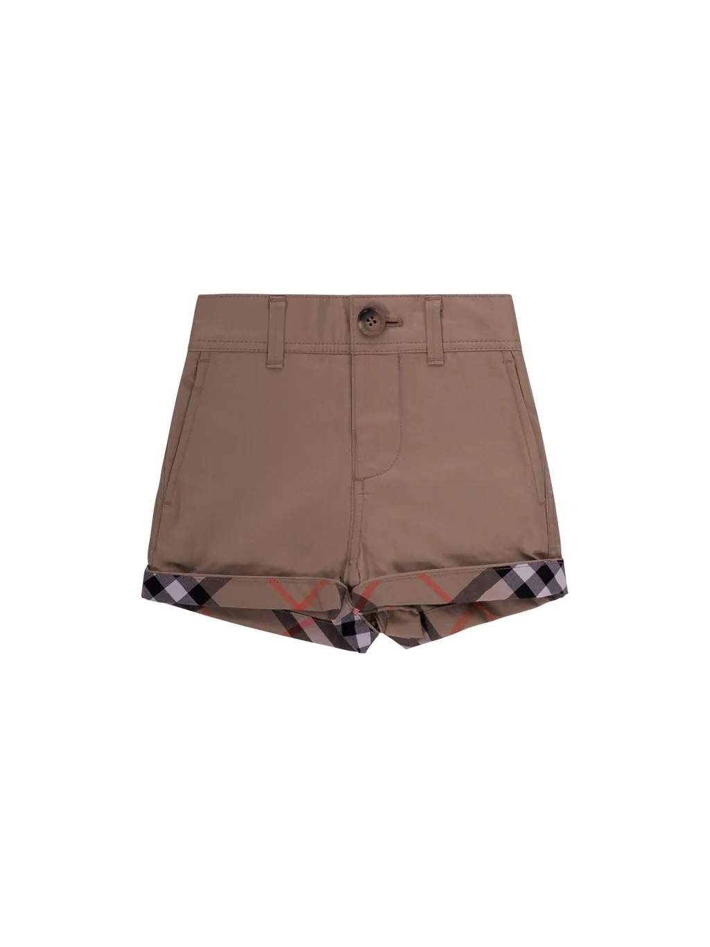Burberry Kids Check Turn-Up Shorts