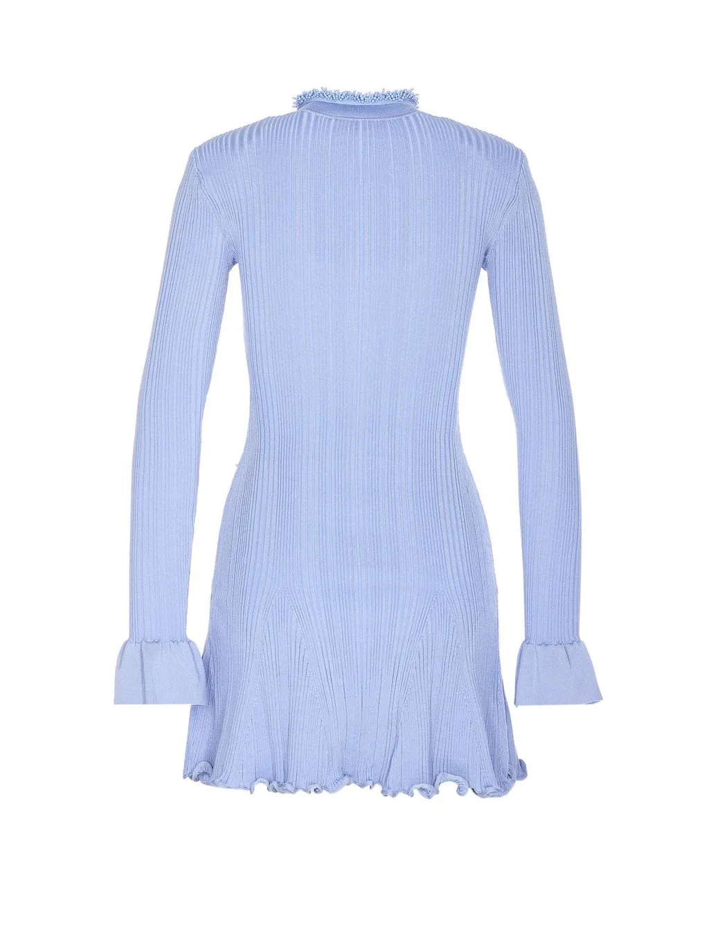 Self-Portrait Pearl Trim Knitted Mini Dress