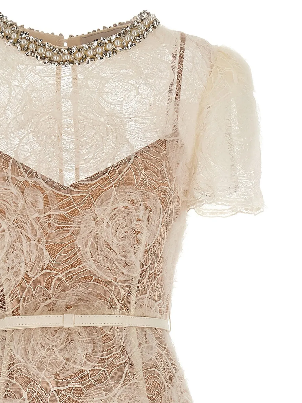 Self-Portrait Tulle Lace Midi Dress