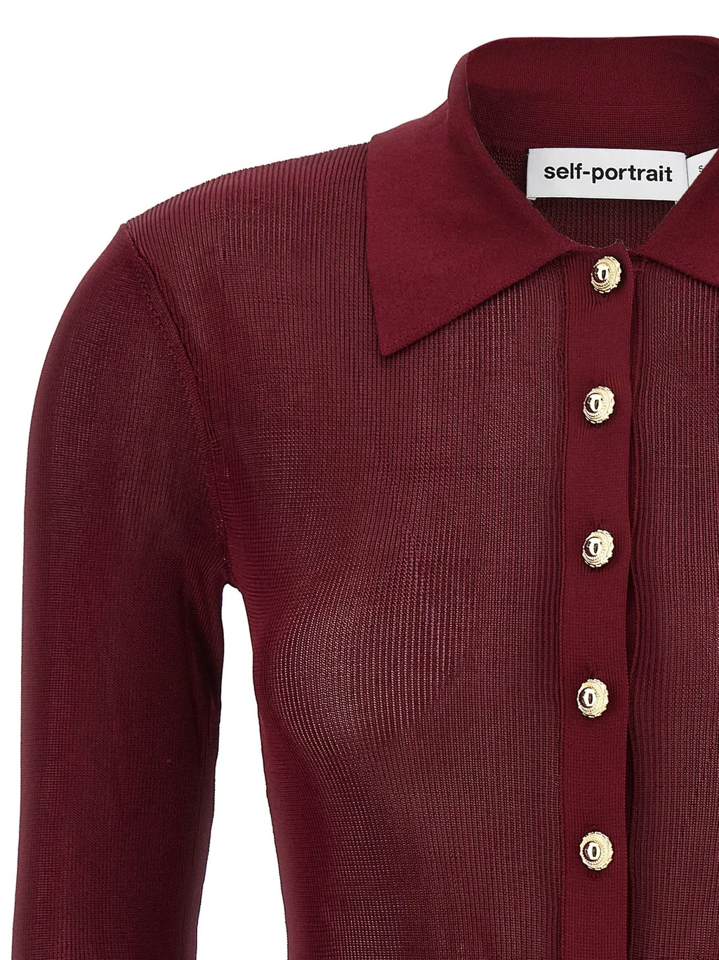 Self-Portrait Button-Down Knitted Bodysuit