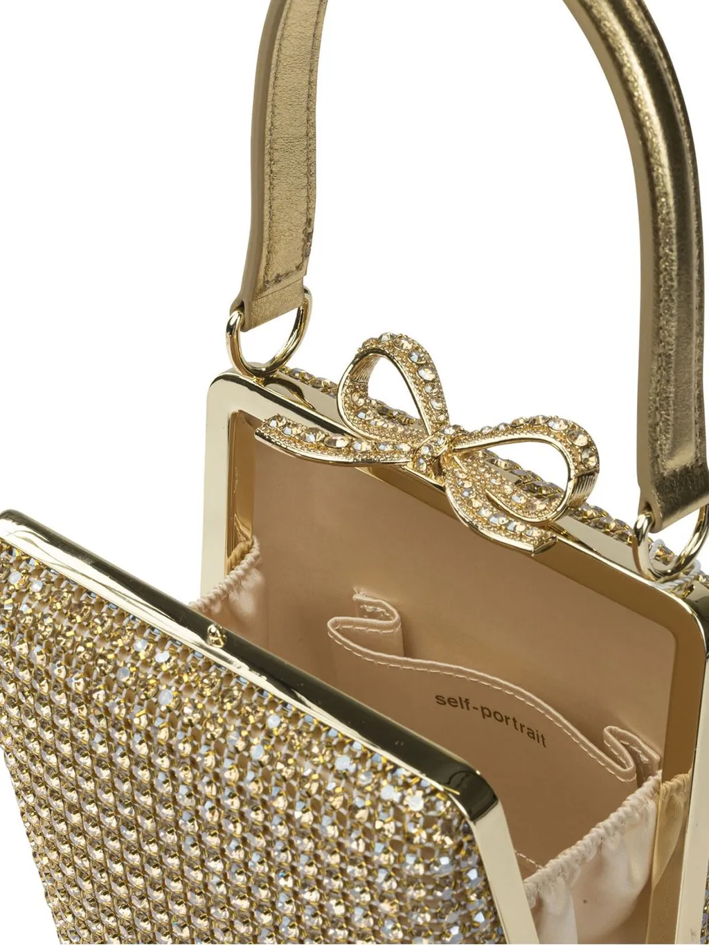 Self-Portrait Embellished Top Handle Mini Bag