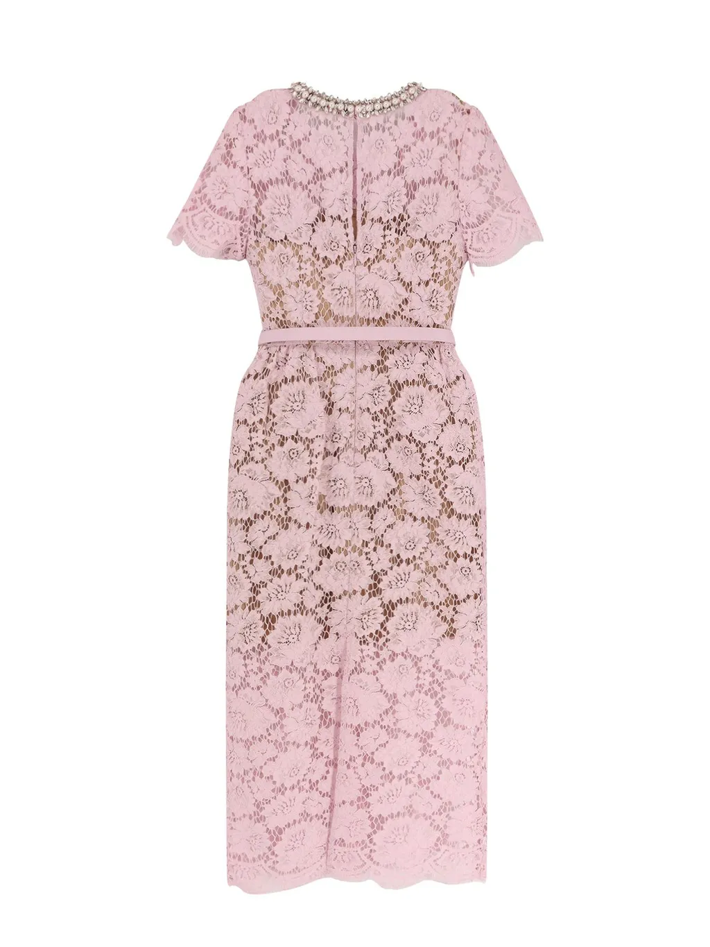 Self-Portrait Fine Lace Embellished Midi Dress