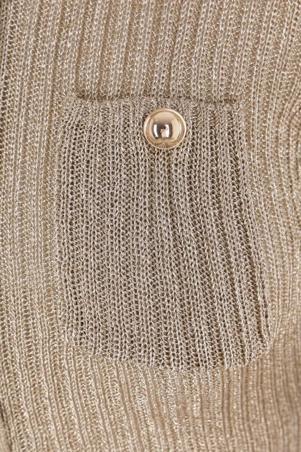 Self-Portrait Lurex Ribbed Knit Top