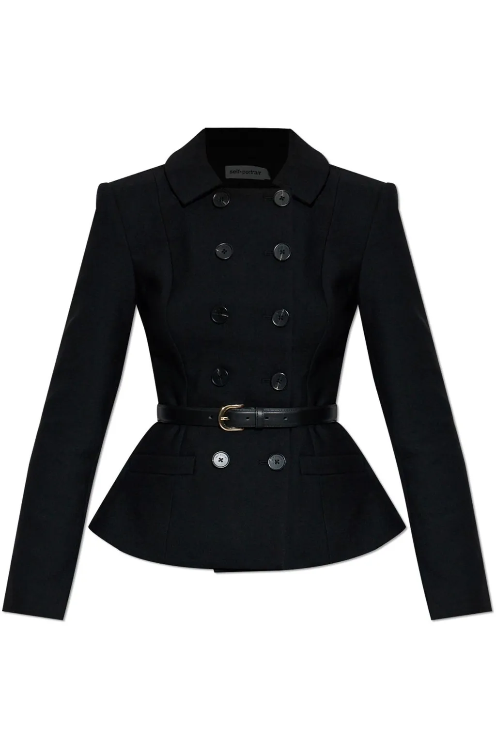 Self-Portrait Double Breasted Belted Blazer Flared Trousers Jumpsuit
