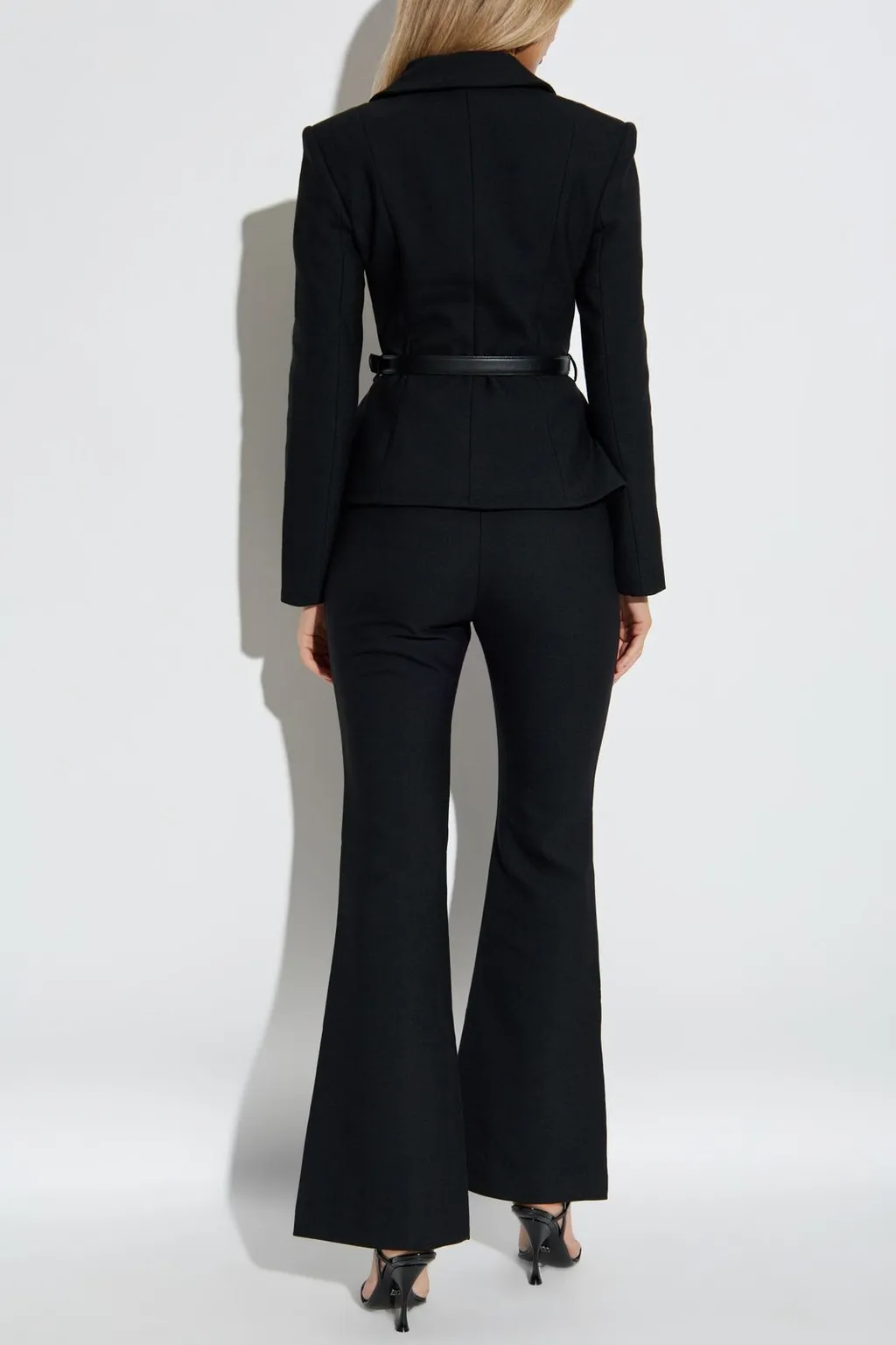 Self-Portrait Double Breasted Belted Blazer Flared Trousers Jumpsuit