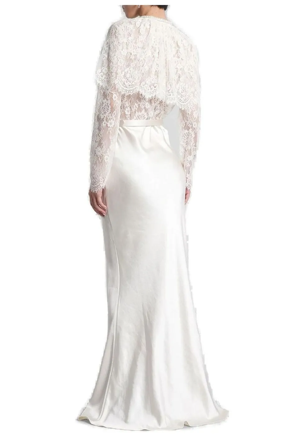 Self-Portrait Laced Cape Maxi Dress