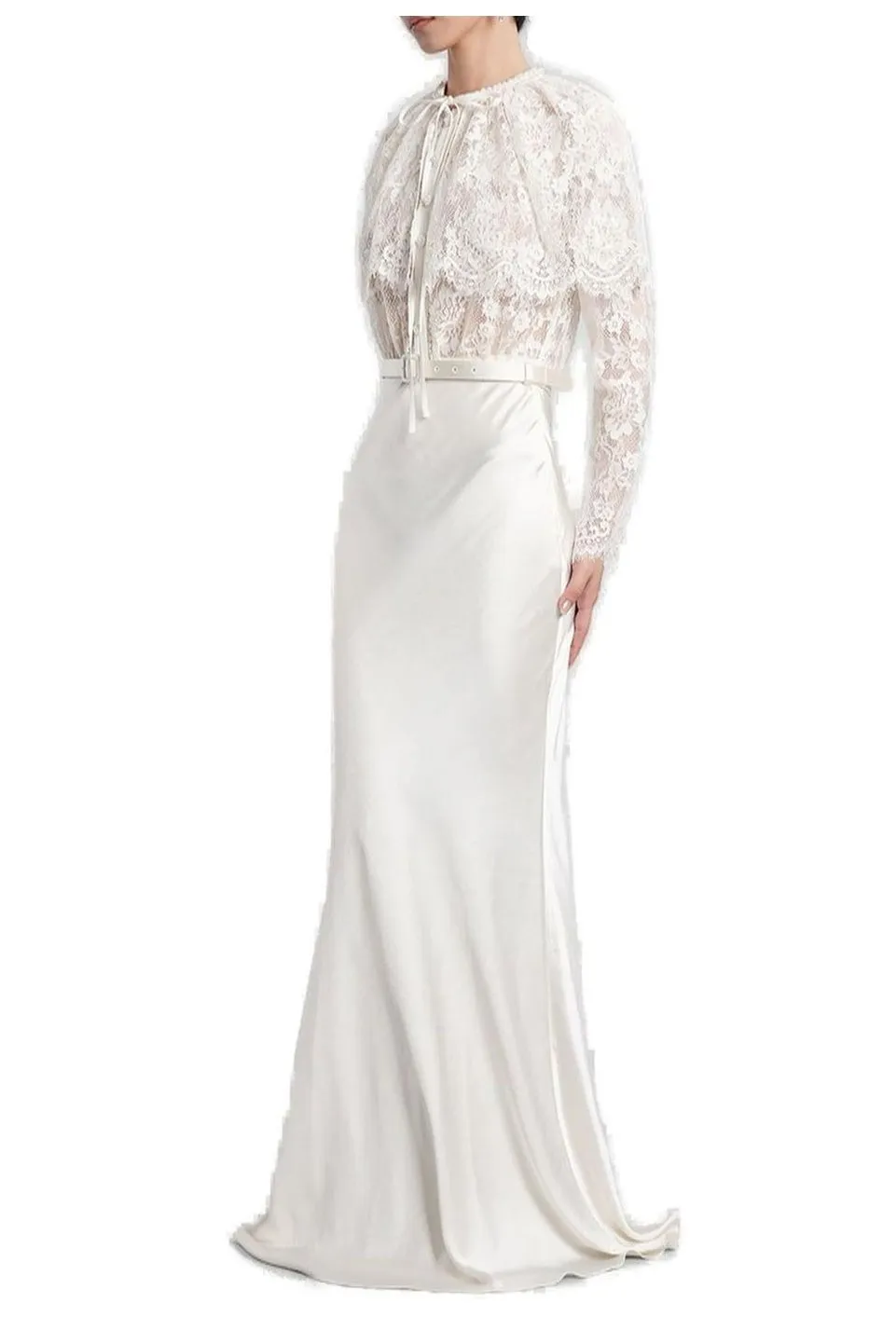 Self-Portrait Laced Cape Maxi Dress