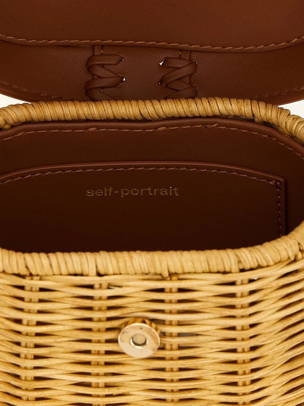 Self-Portrait Bow Basket Bag