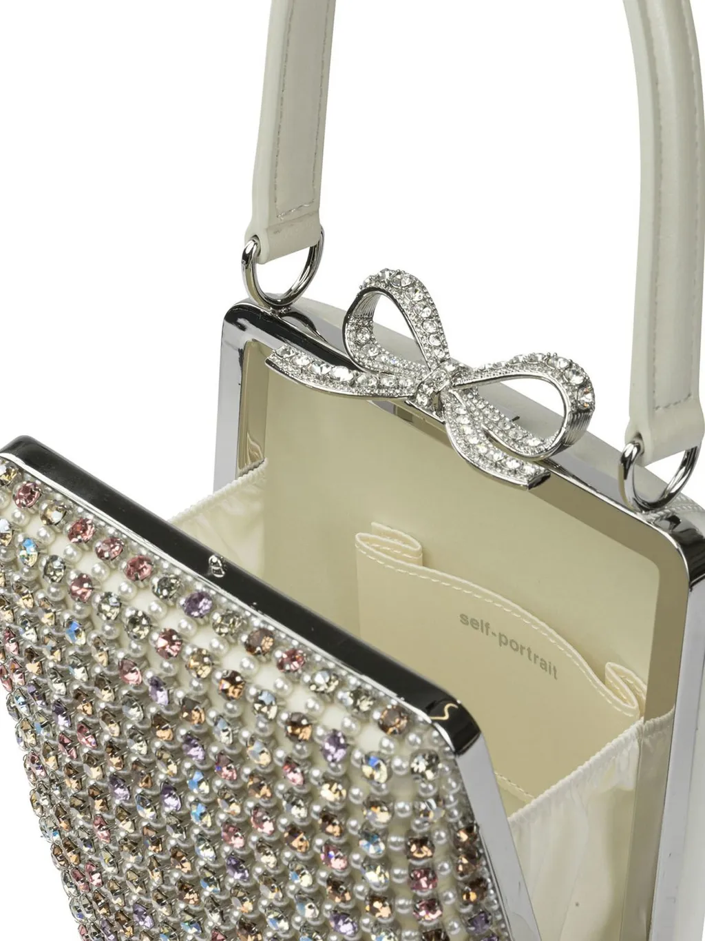 Self-Portrait Bow Embellished Mini Hand Bag