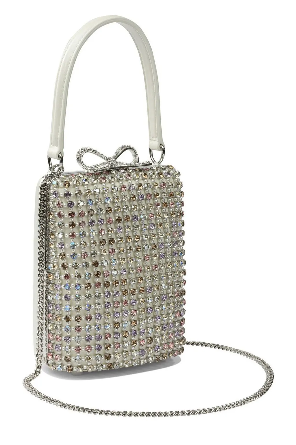 Self-Portrait Bow Embellished Mini Hand Bag