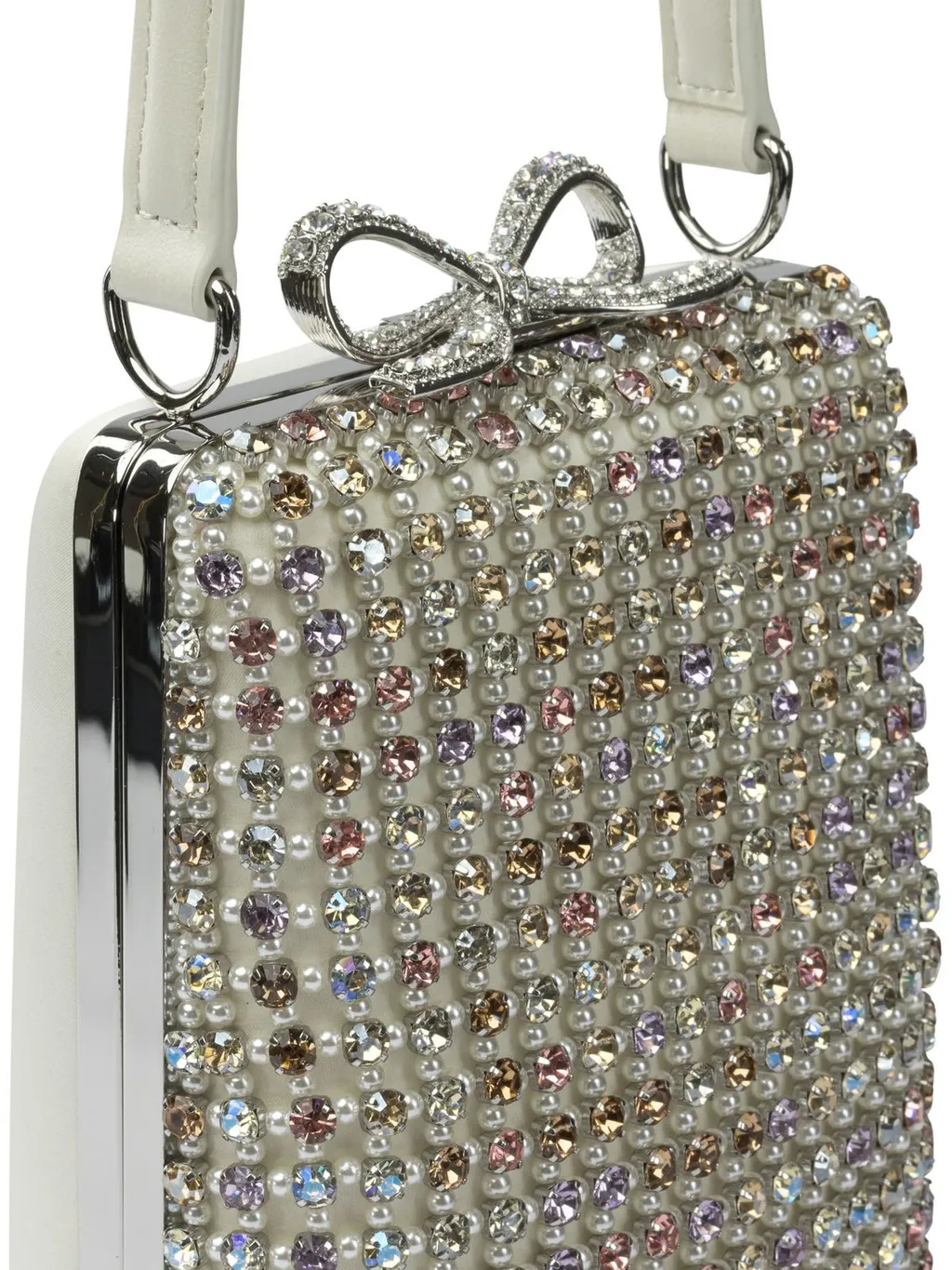 Self-Portrait Bow Embellished Mini Hand Bag
