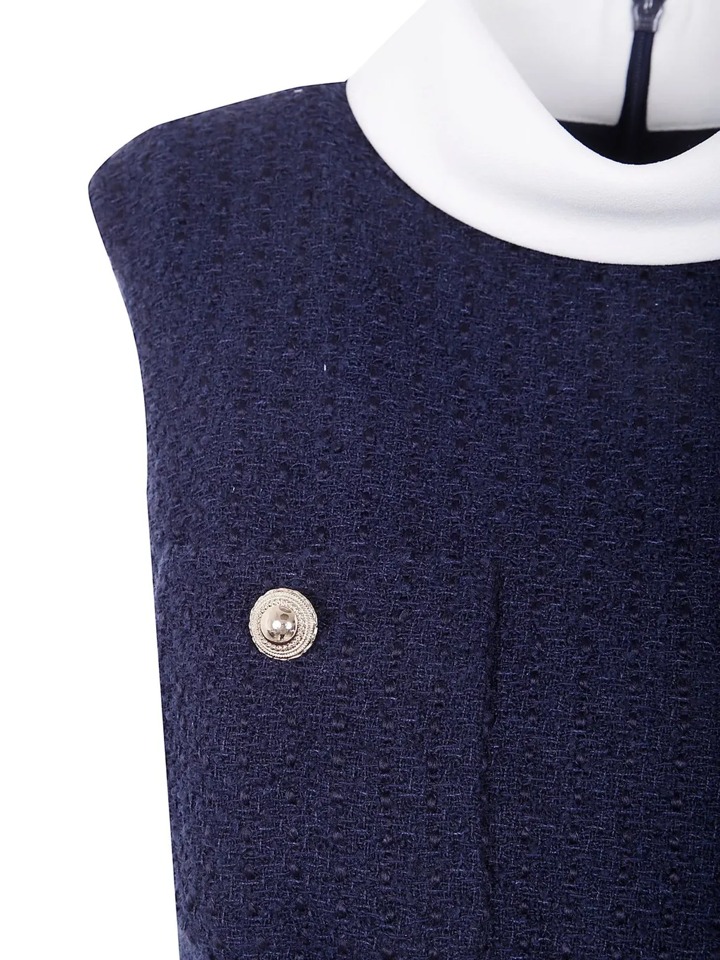 Self-Portrait Boucle Sleeveless Midi Dress