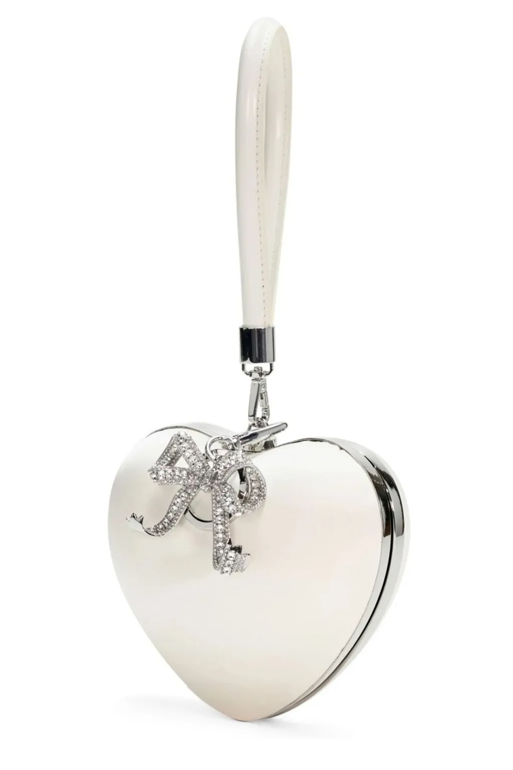 Self-Portrait Pearl Heart Clutch Bag