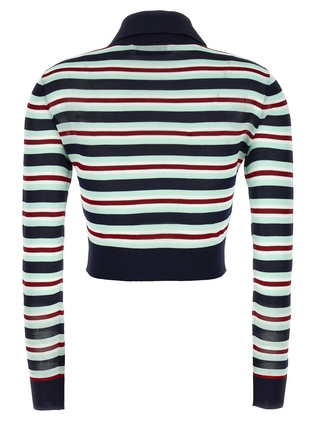 Self-Portrait Striped Knitted T-Shirt