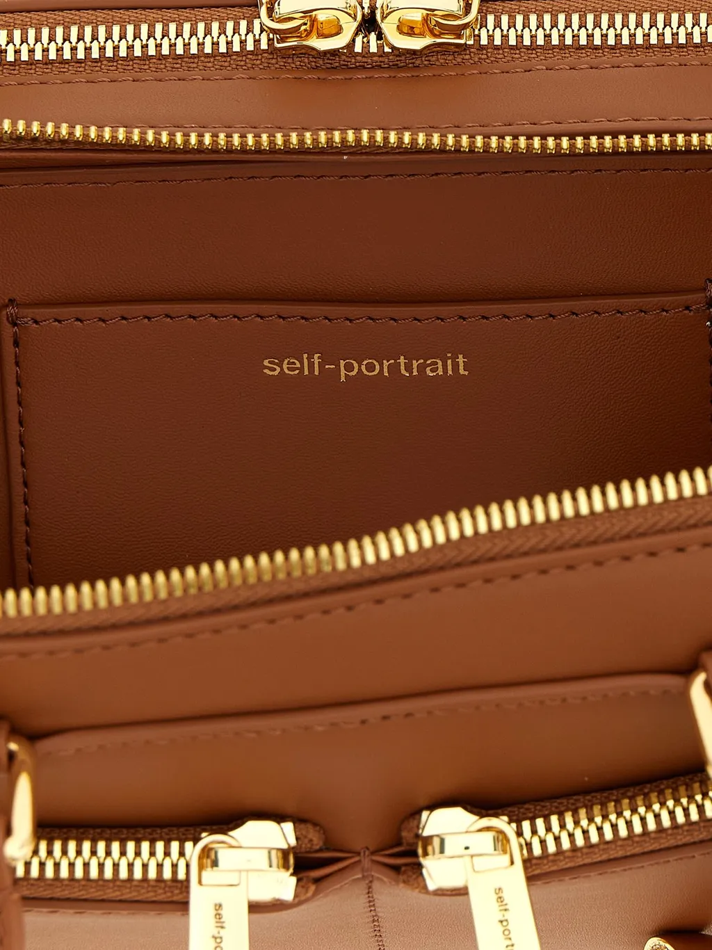 Self-Portrait Bow Charm Embellished Baguette Shoulder Bag