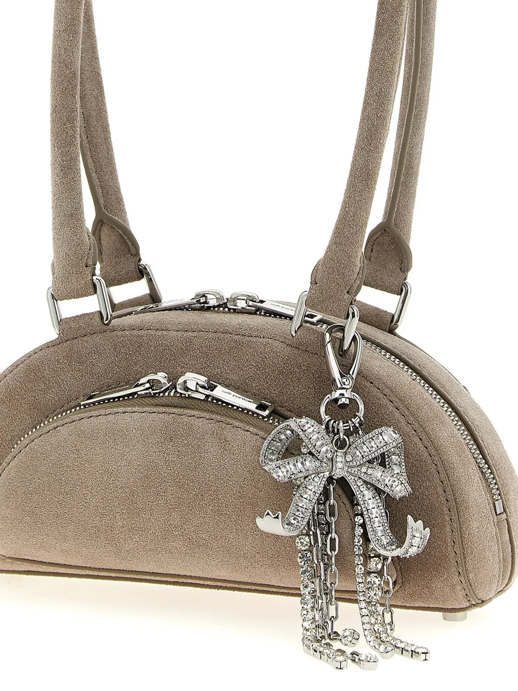 Self-Portrait Mini Bow Charm Embellished Shoulder Bag