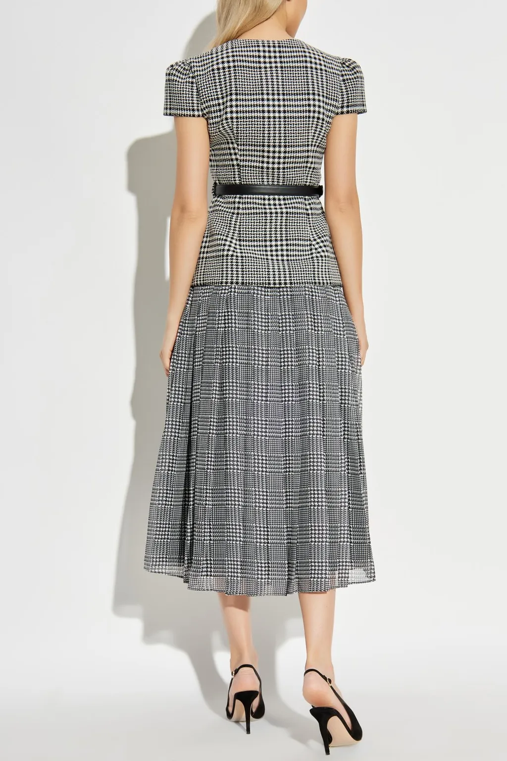 Self-Portrait Houndstooth Midi Dress