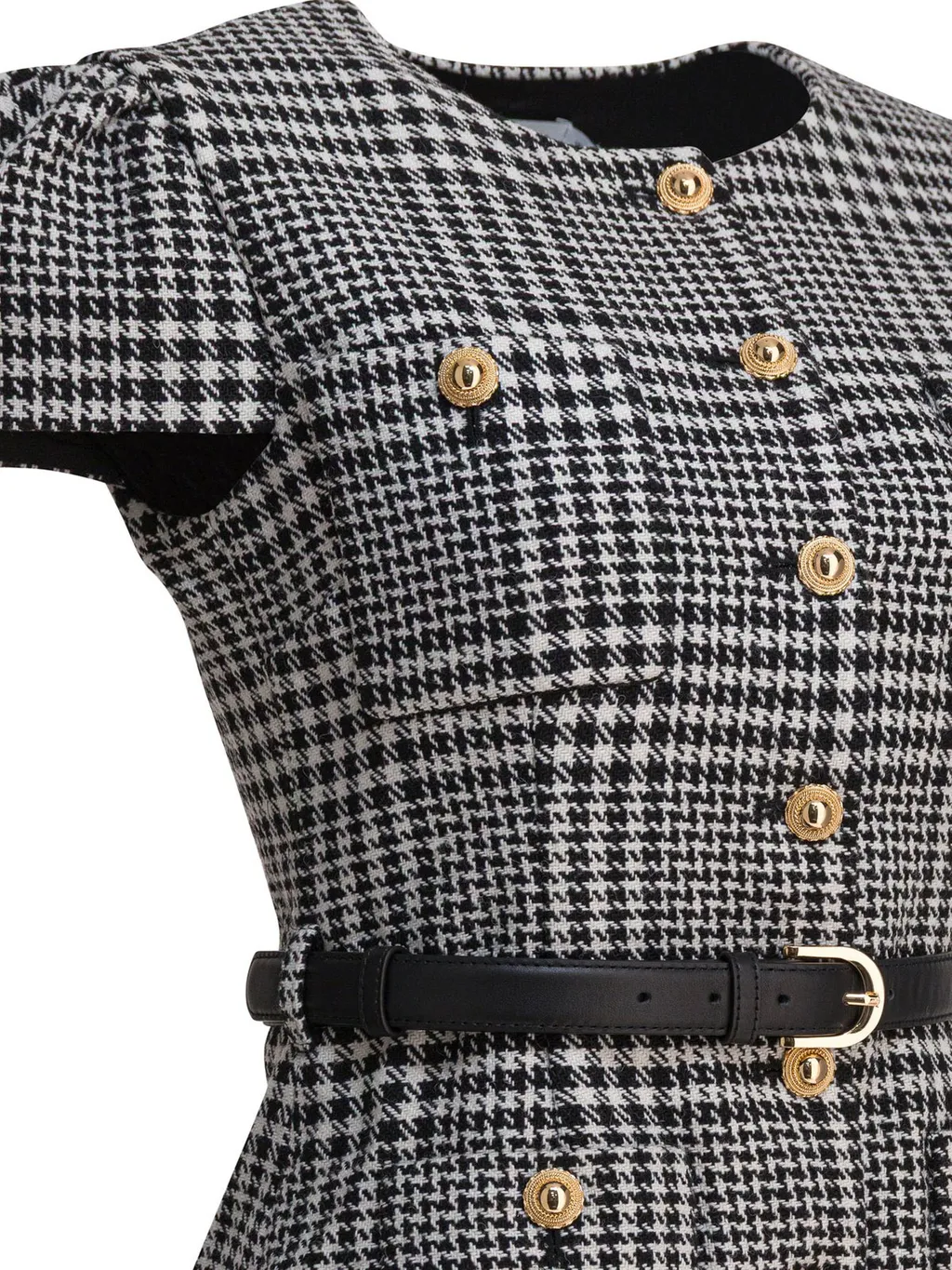 Self-Portrait Houndstooth Midi Dress
