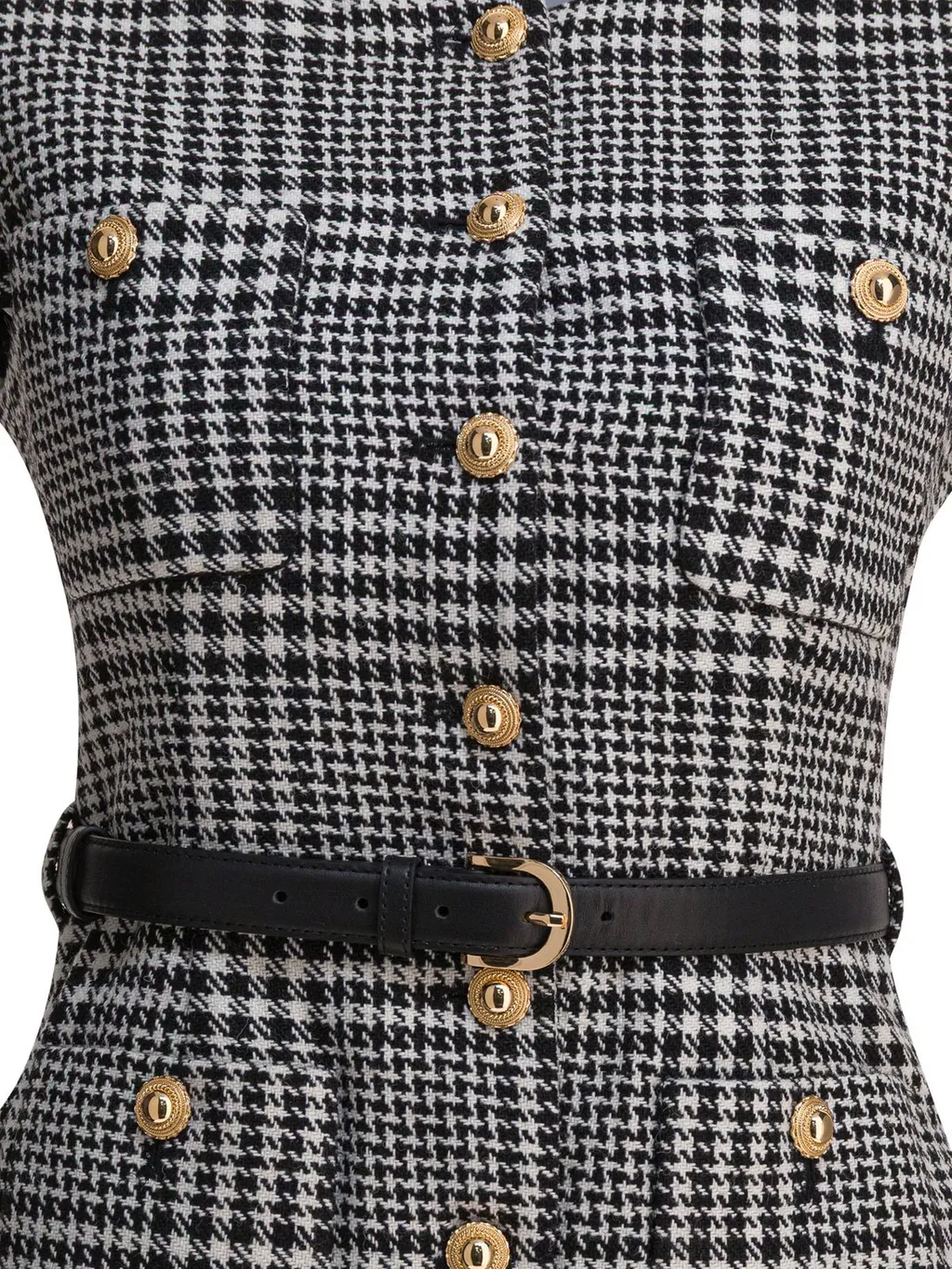 Self-Portrait Houndstooth Midi Dress