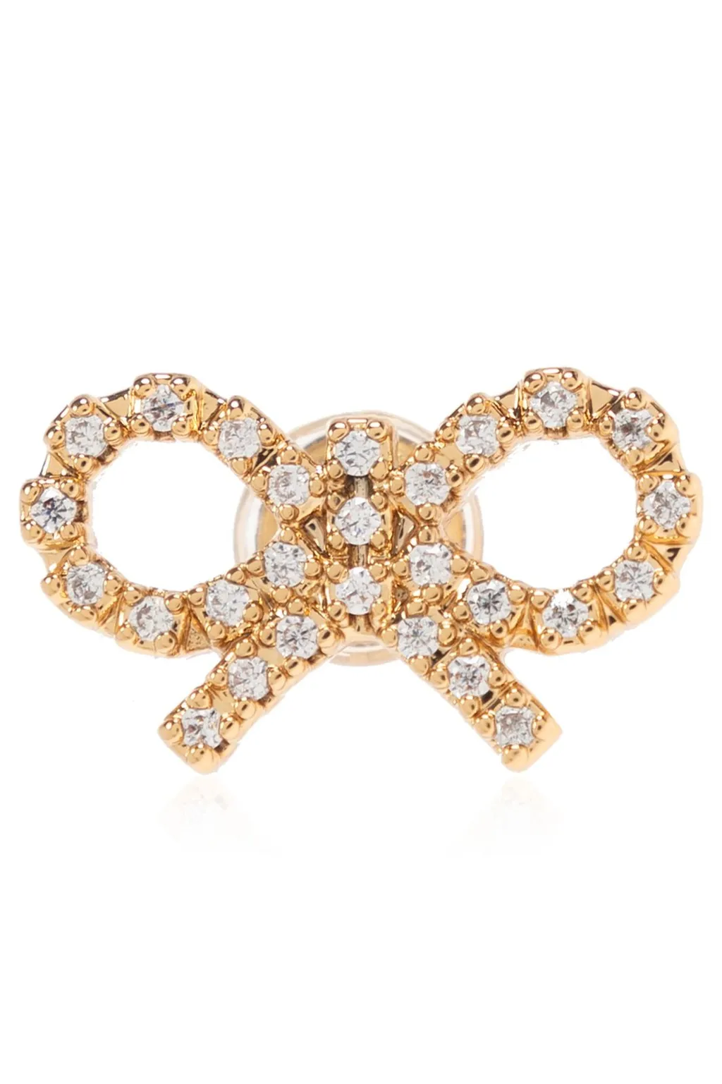 Self-Portrait Embellished Bow Earrings