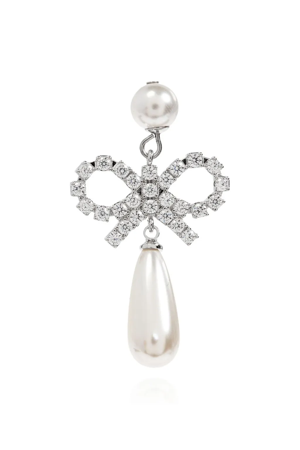 Self-Portrait Bow Droplet Earrings