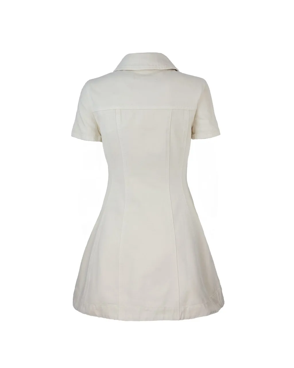 Self-Portrait Collared Denim Mini Dress