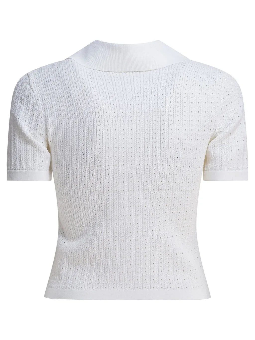 Self-Portrait Knitted Polo Top