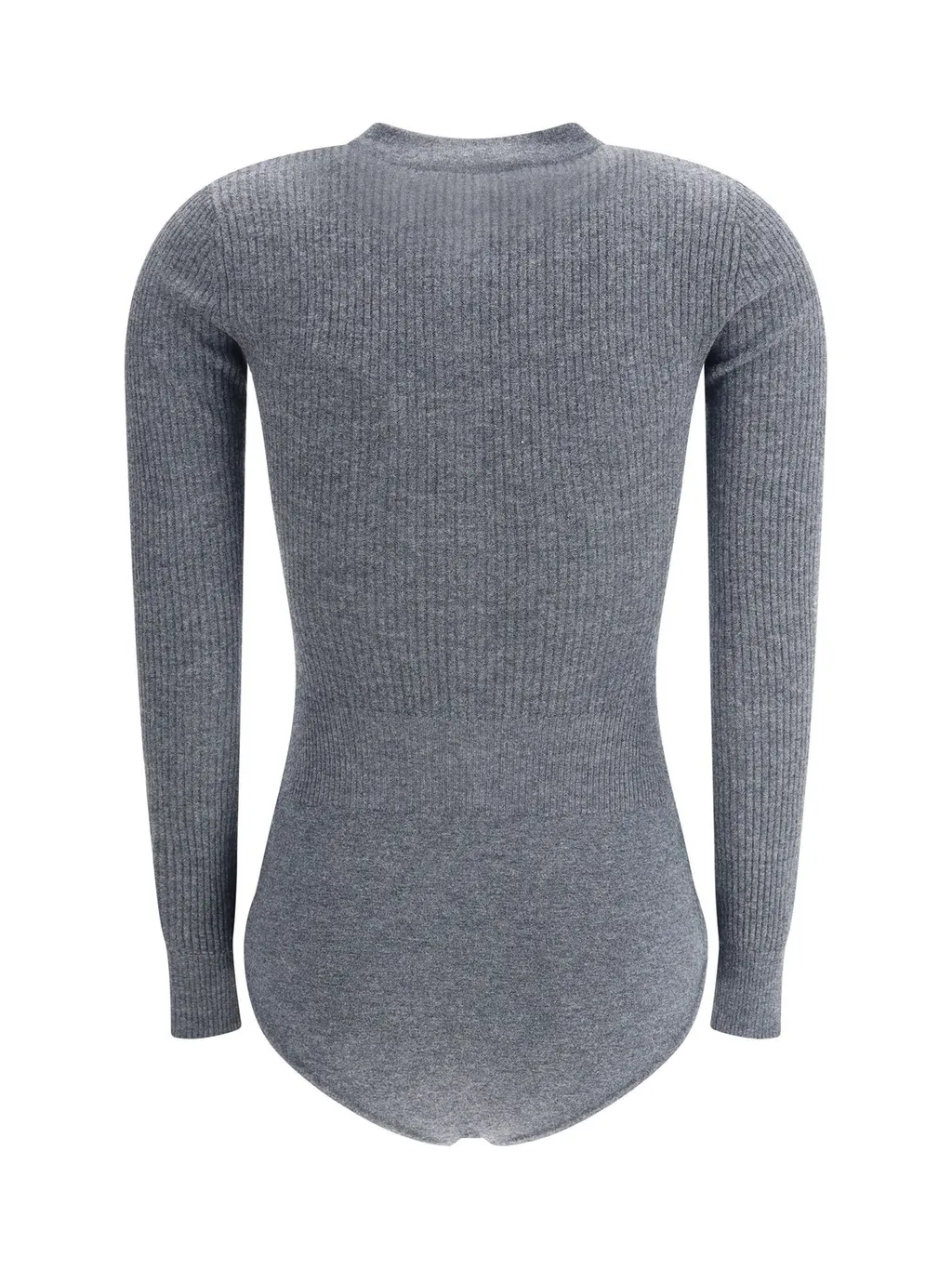 Self-Portrait Long Sleeved Ribbed-Knit Bodysuit
