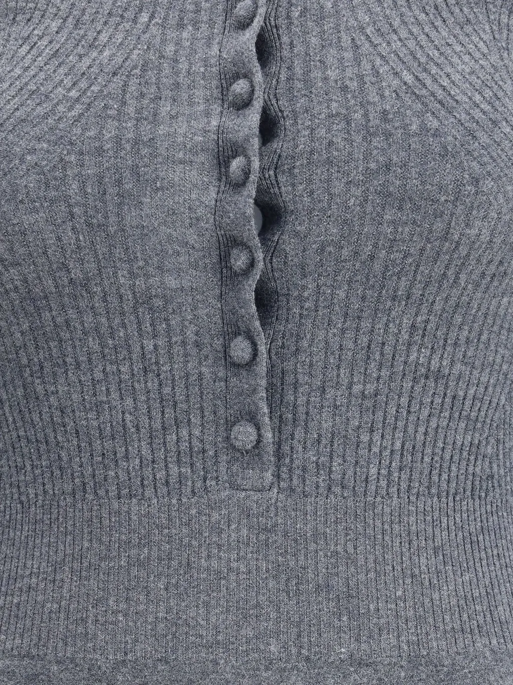 Self-Portrait Long Sleeved Ribbed-Knit Bodysuit