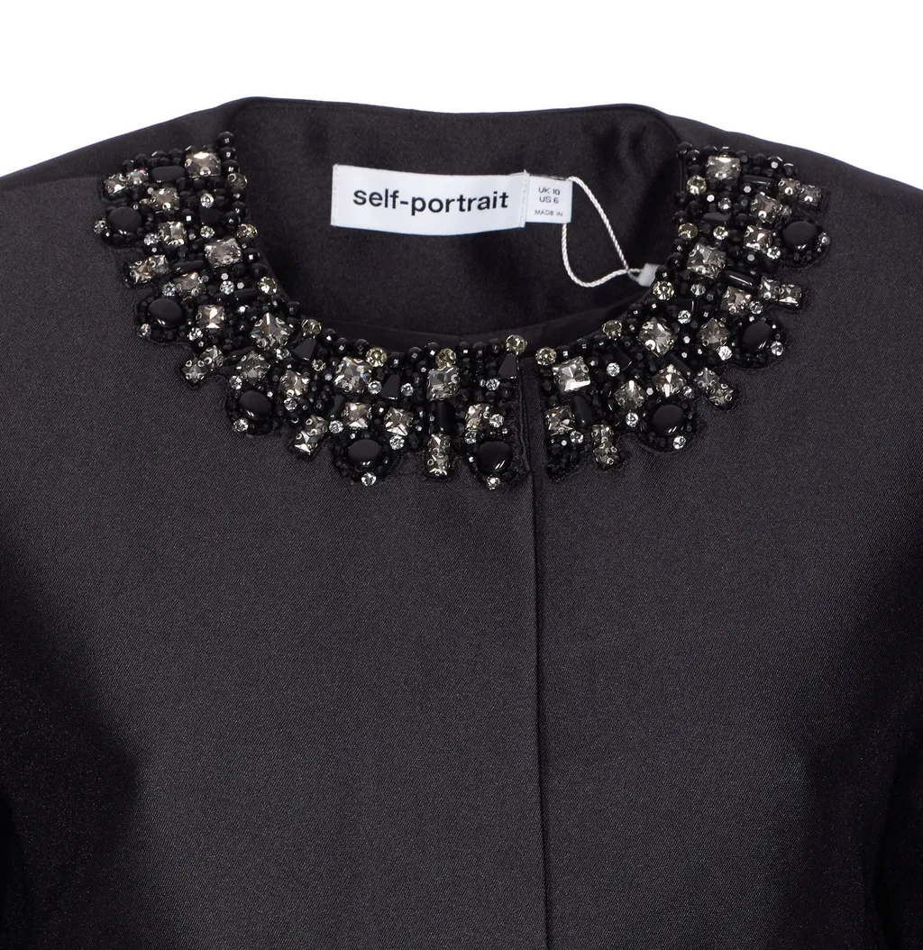 Self-Portrait Embellished Cropped Jacket