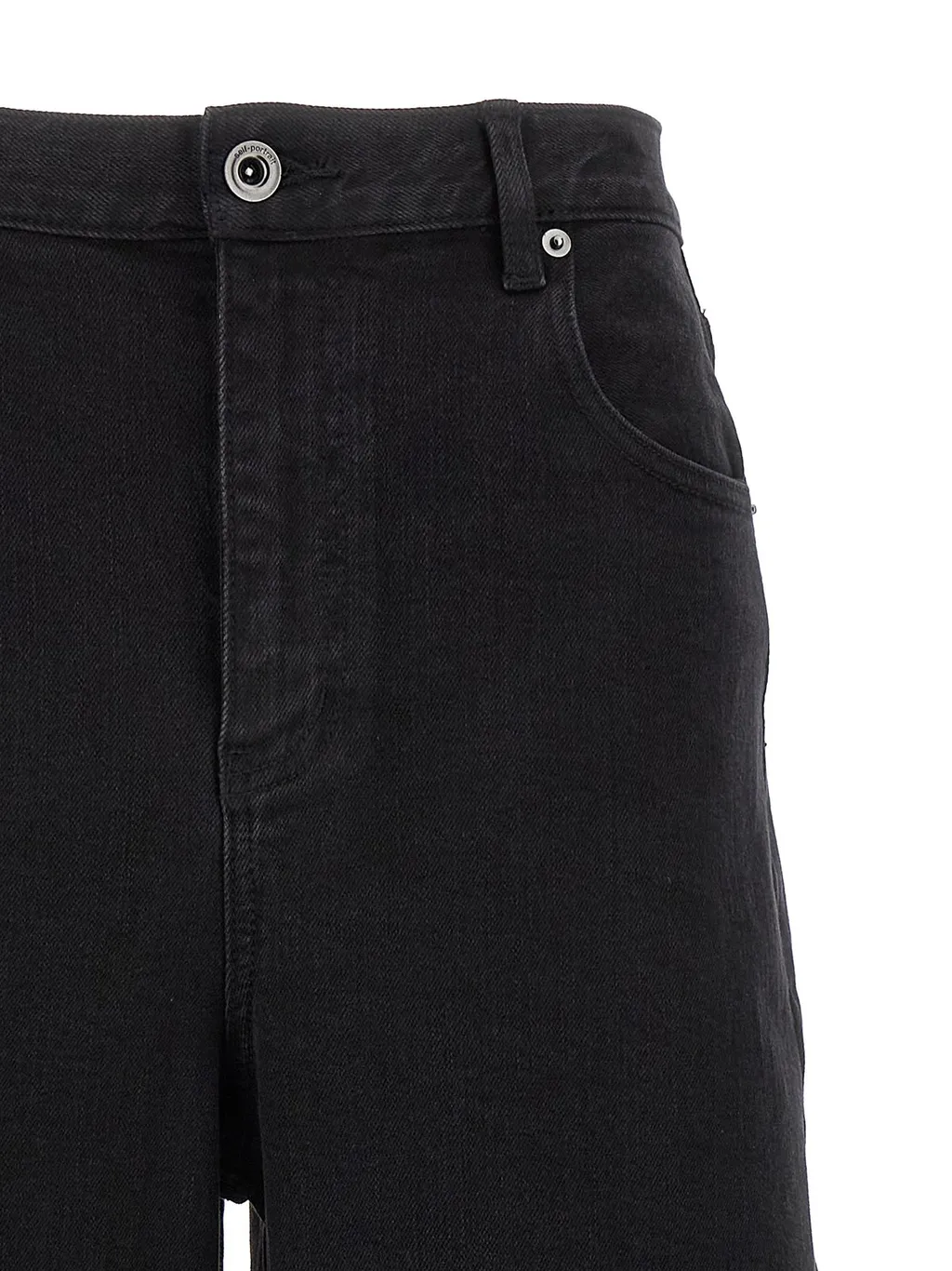 Self-Portrait Logo Patch Barrel-Leg Jeans