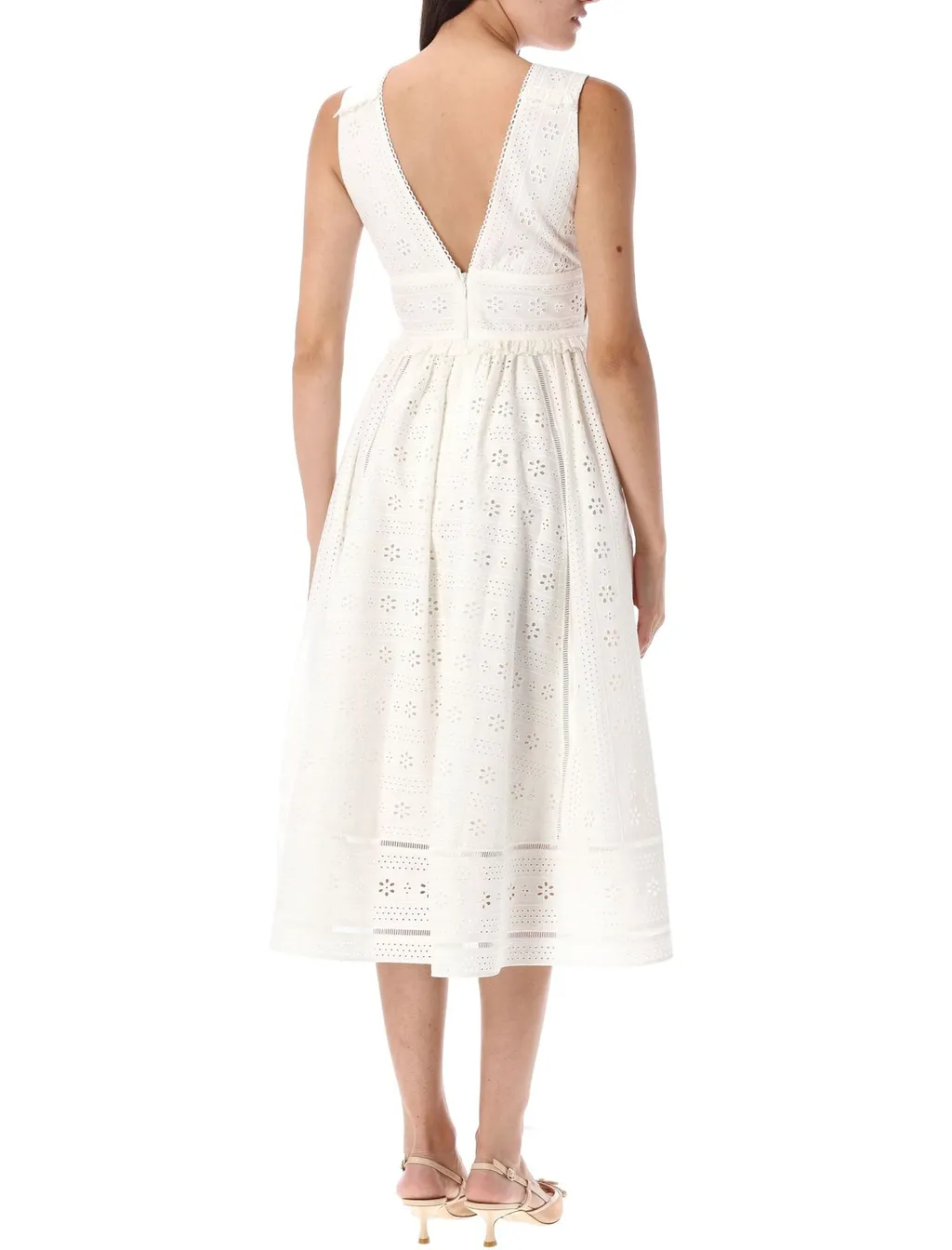 Self-Portrait Broderie Midi Dress