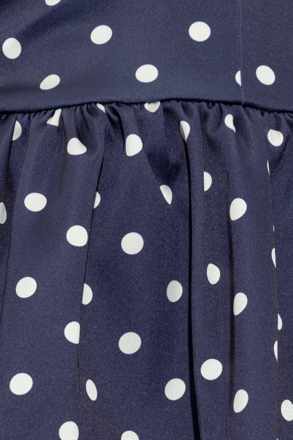 Self-Portrait Polka Dot Satin Midi Dress