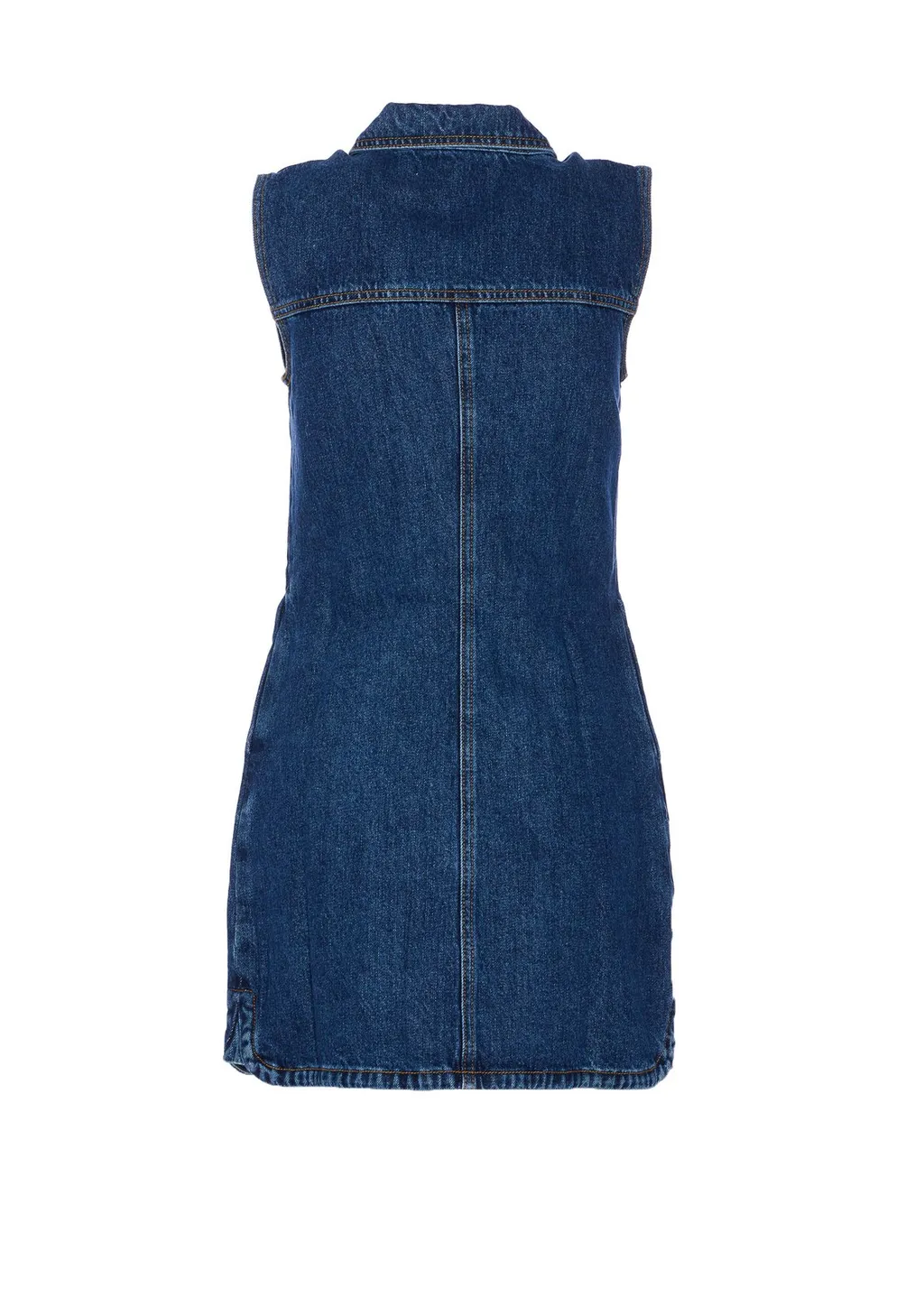 Self-Portrait Denim Sleeveless Mini Dress