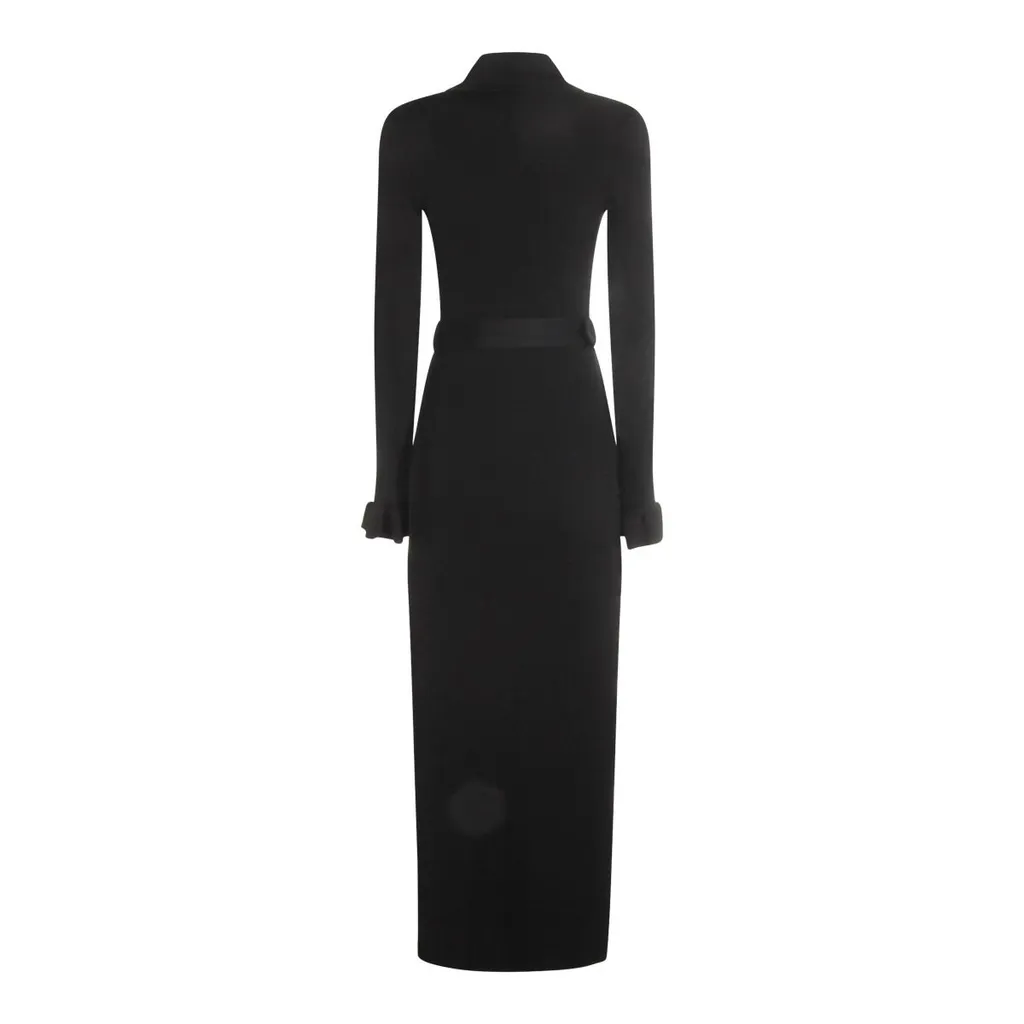 Self-Portrait Ribbed Maxi Dress