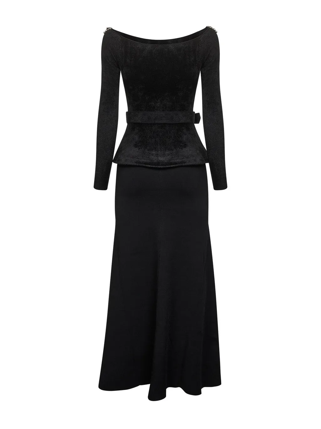 Self-Portrait Bardot Diamante Trim Dress