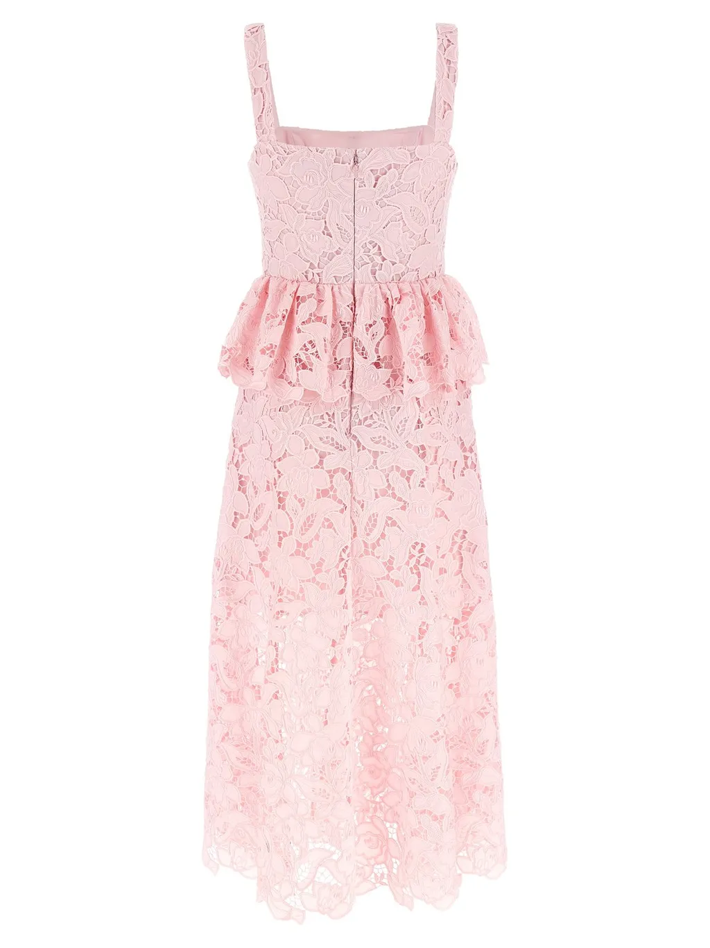 Self-Portrait Lace Peplum Midi Dress
