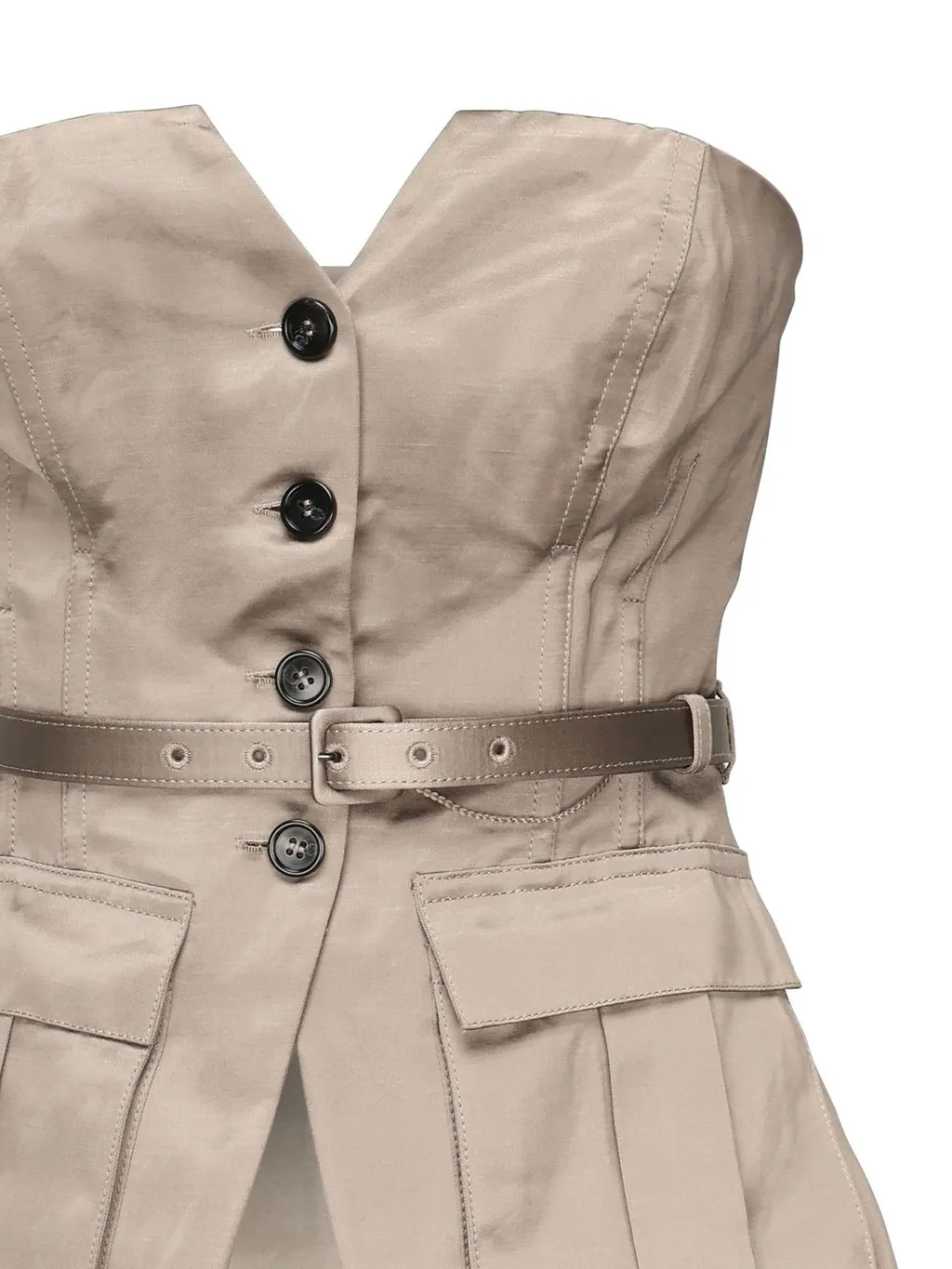 Self-Portrait Satin Corset Top